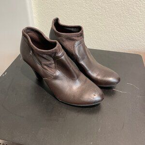 Comfortable Brown Bootie Heels